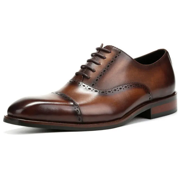 Handmade Full Grain Leather Oxford Dress Shoes