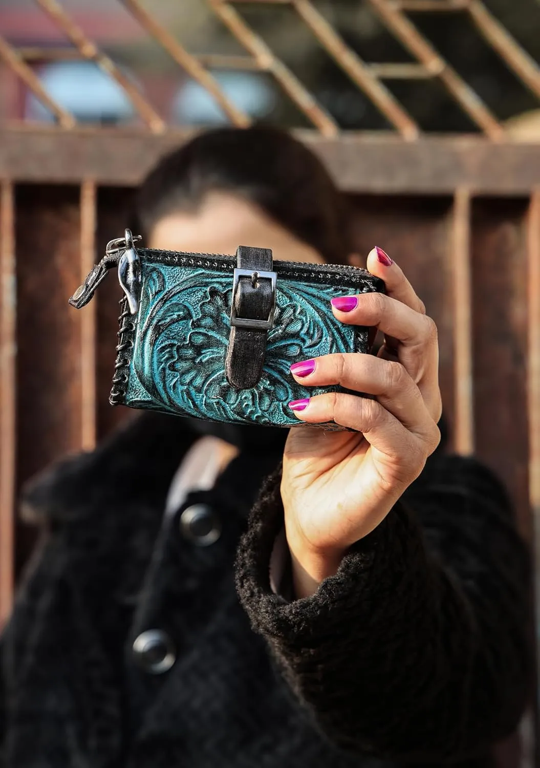 Handmade Genuine Leather Coin Purse, Hand Purse, Vintage Gift Pouch, Change Purse