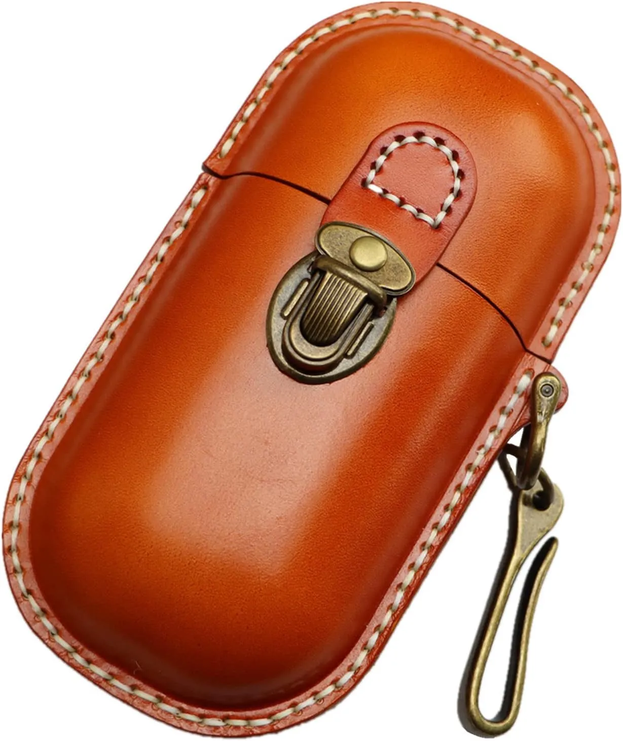 Handmade Leather Eyeglass Case Hard Shell Retro Men And Women Sunglasses Nearsighted Glasses Hooks Protection Box