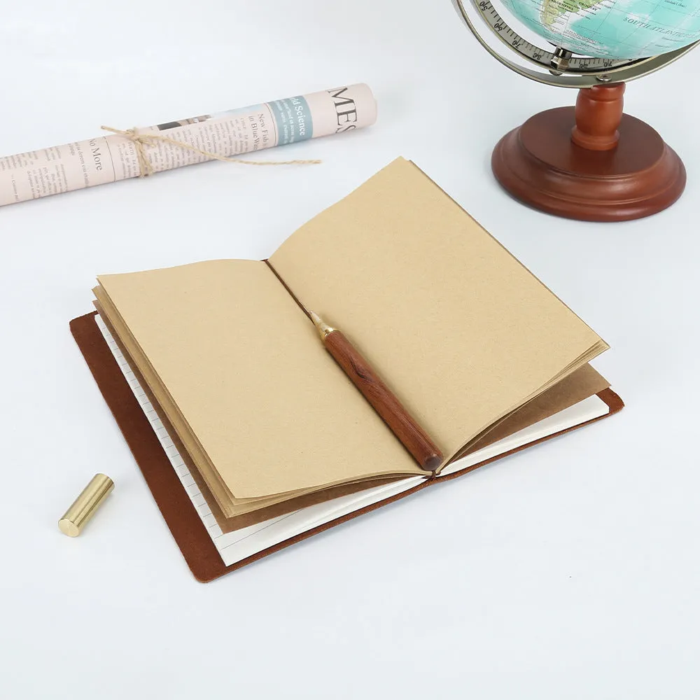 Handmade Vintage Leather Notebook Cover for Work & Travel
