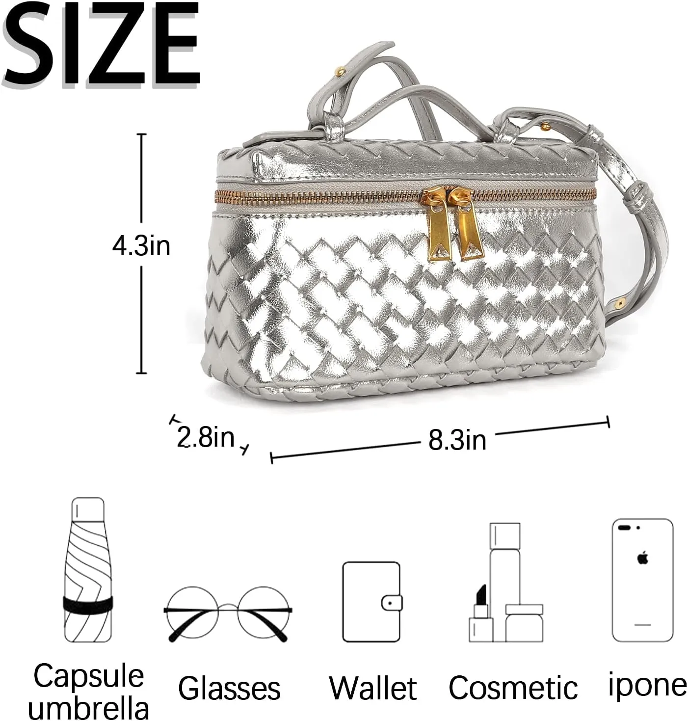 Handwoven solid color soft leather handbag, crossbody bag, women's party bag
