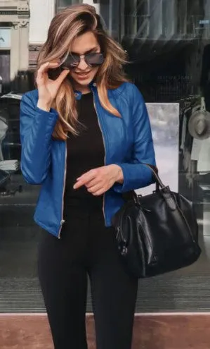 Hannah | Comfortable Women's Leather Jacket - Stylish & Durable Outerwear