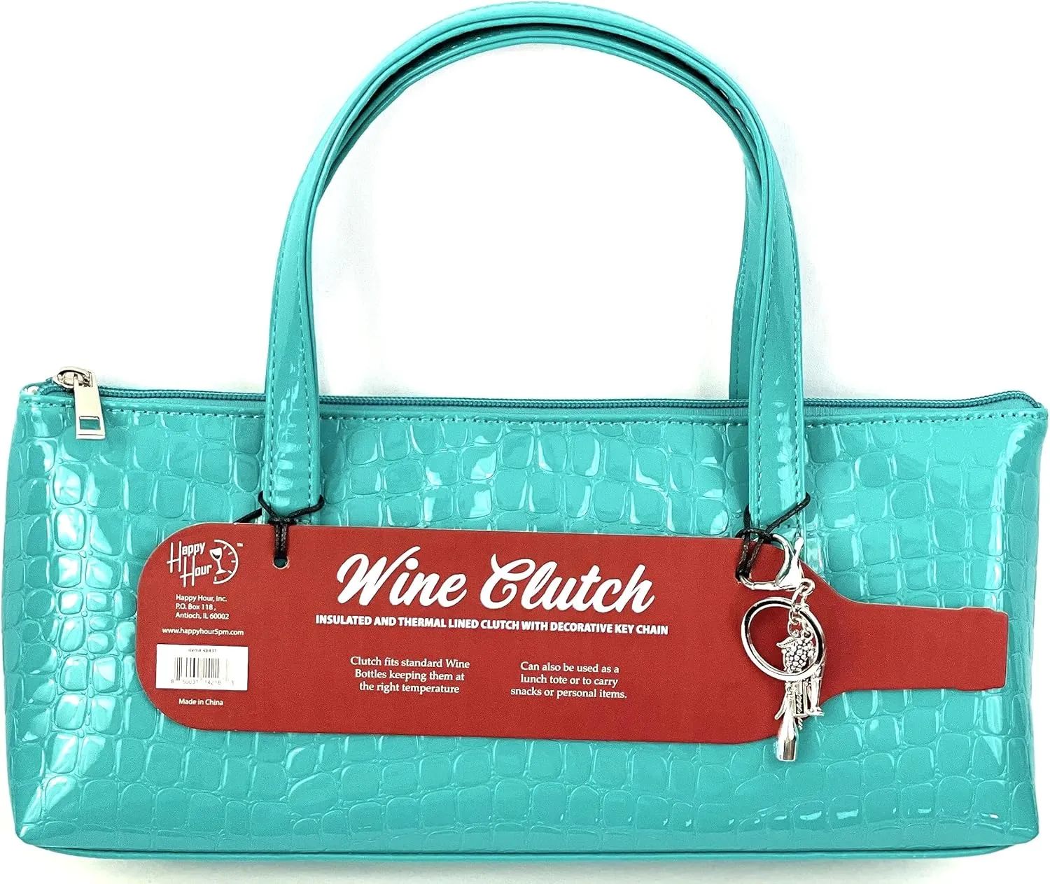 Happy Hour Insulated Wine Clutch | Bottle Carrier for Travel, Picnics & Gifts