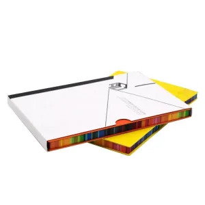 Hard Cover Leather Notebook with Rainbow Edge