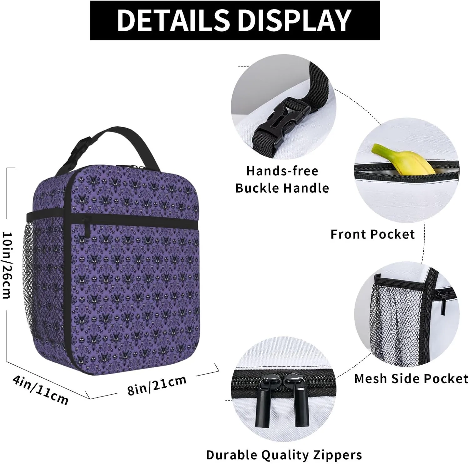 Haunted Mansion Portable Insulated Lunch Box For Men Women Lunch Bag Suitable For Outings
