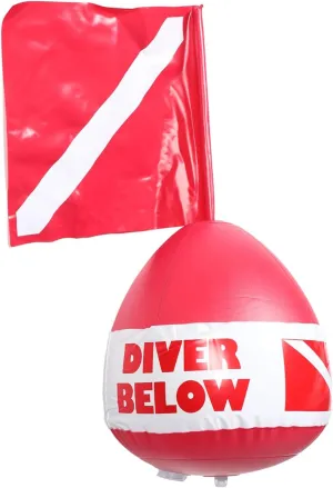 Heavy Duty PVC Diver Floater Signal Buoy for Snorkeling Swimming Boating and Fishing Durable Inflatable Marking Device for Rescue Operations and Outdoor Activities