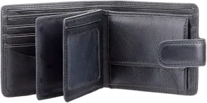 Heritage Collection Strand Leather Wallet with Tab Closure RFID Blocking HT13 (Black)