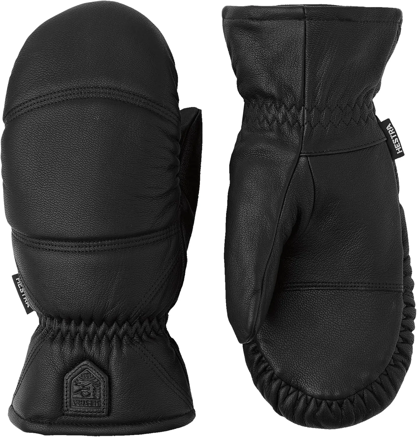 Hestra Unisex Leather Box Mitt, Leather Winter Ski Mittens for Alpine Skiing & Cold Winter Weather for Men & Women