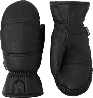 Hestra Unisex Leather Box Mitt, Leather Winter Ski Mittens for Alpine Skiing & Cold Winter Weather for Men & Women