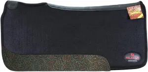 HILASON Western Wool Felt Horse Saddle Pad W/Distressed Wear Leather | Felt Saddle Pad | Felt Saddle Pad for Horses | Western Felt Saddle Pad | Felt Horse Saddle Pad | Wool Felt Horse Pad