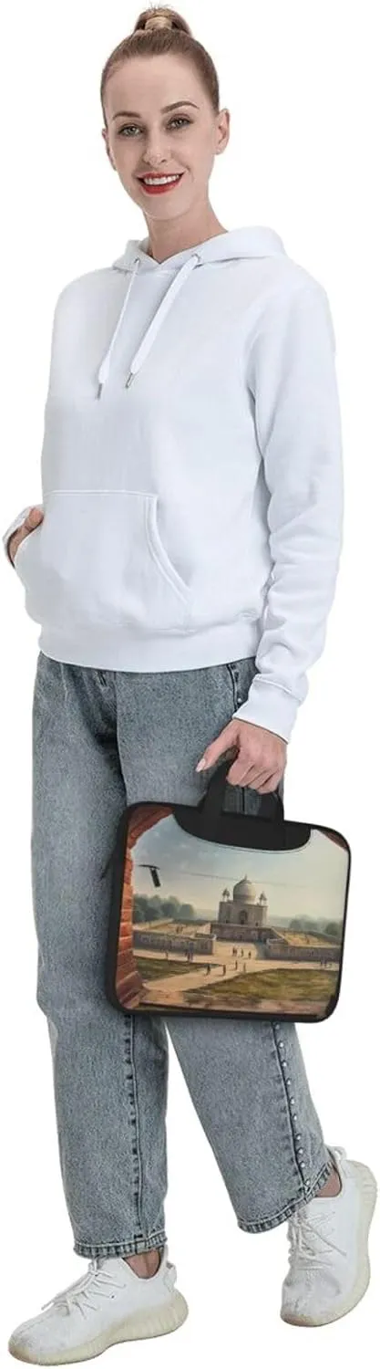 Historical Site Painting Laptop Bag for Women Men 15.6" Computer Sleeve Business Travel Briefcase Messenger Bag
