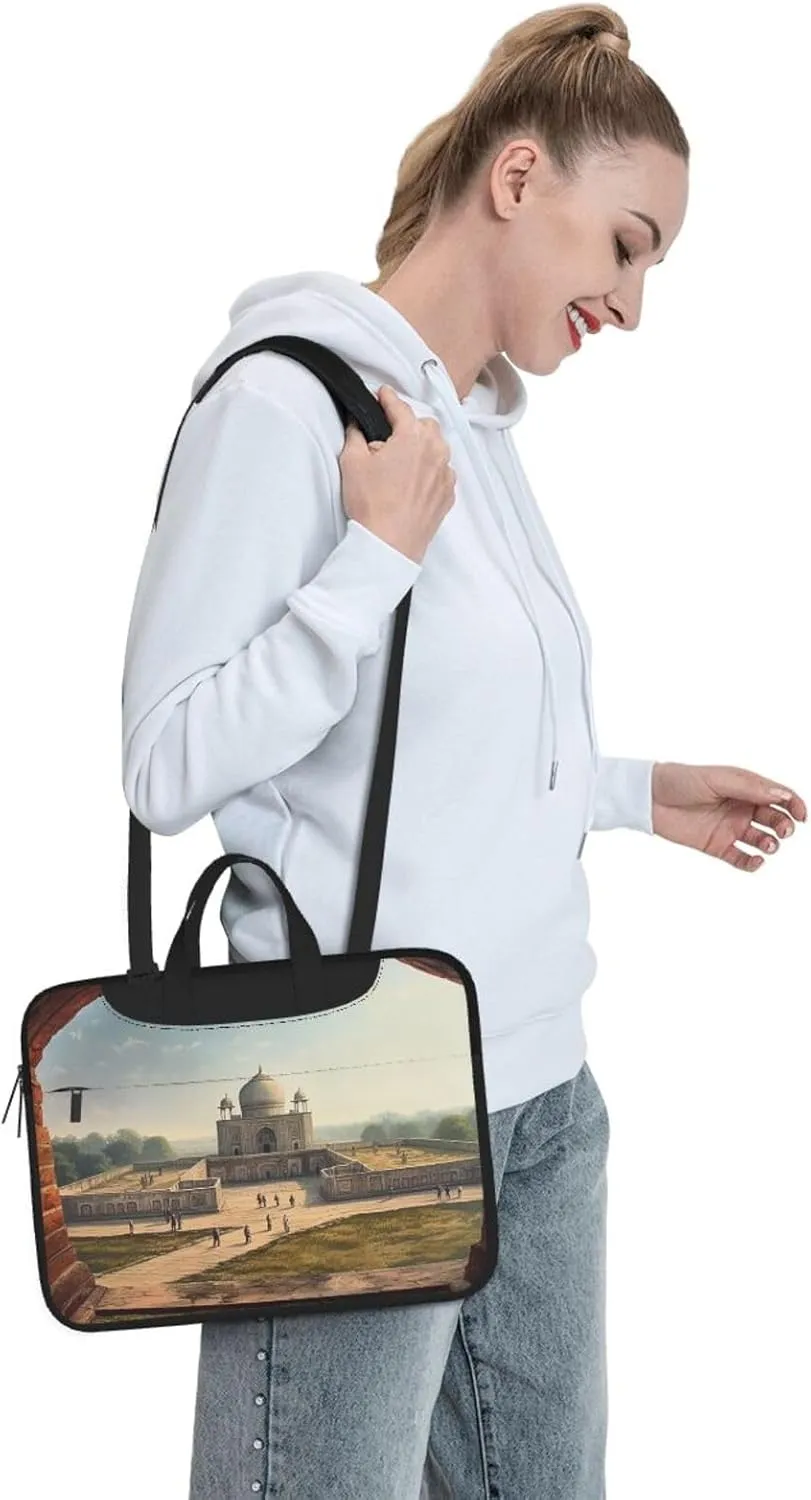Historical Site Painting Laptop Bag for Women Men 15.6" Computer Sleeve Business Travel Briefcase Messenger Bag
