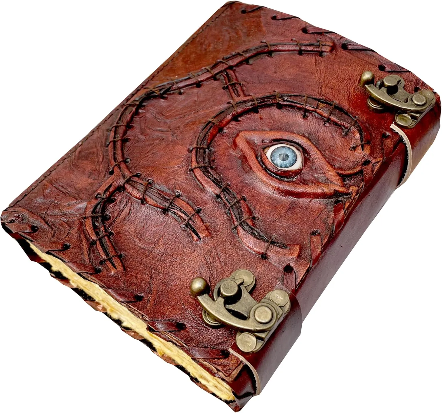 Hocus Pocus Book Of Spells, Grimoire Spell Books With Real Spells, Prop Halloween Decorations Decor, Book Of Shadows Spell Book, Witchy Gifts For Women Spellbook Leather Bound Journal, Grimoire Witch (10x7, hocus pocus design 2)