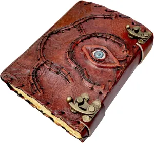 Hocus Pocus Book Of Spells, Grimoire Spell Books With Real Spells, Prop Halloween Decorations Decor, Book Of Shadows Spell Book, Witchy Gifts For Women Spellbook Leather Bound Journal, Grimoire Witch (10x7, hocus pocus design 2)