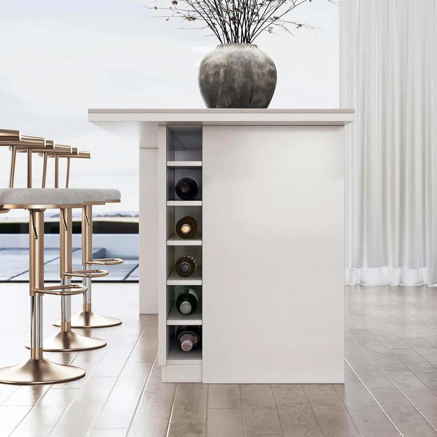 homary Kitchen Islands with Ample Storage 72" Kitchen Island with Seating & Drawers,Modern Island Table with Storage Cabinet (Sintered Stone Top, White)