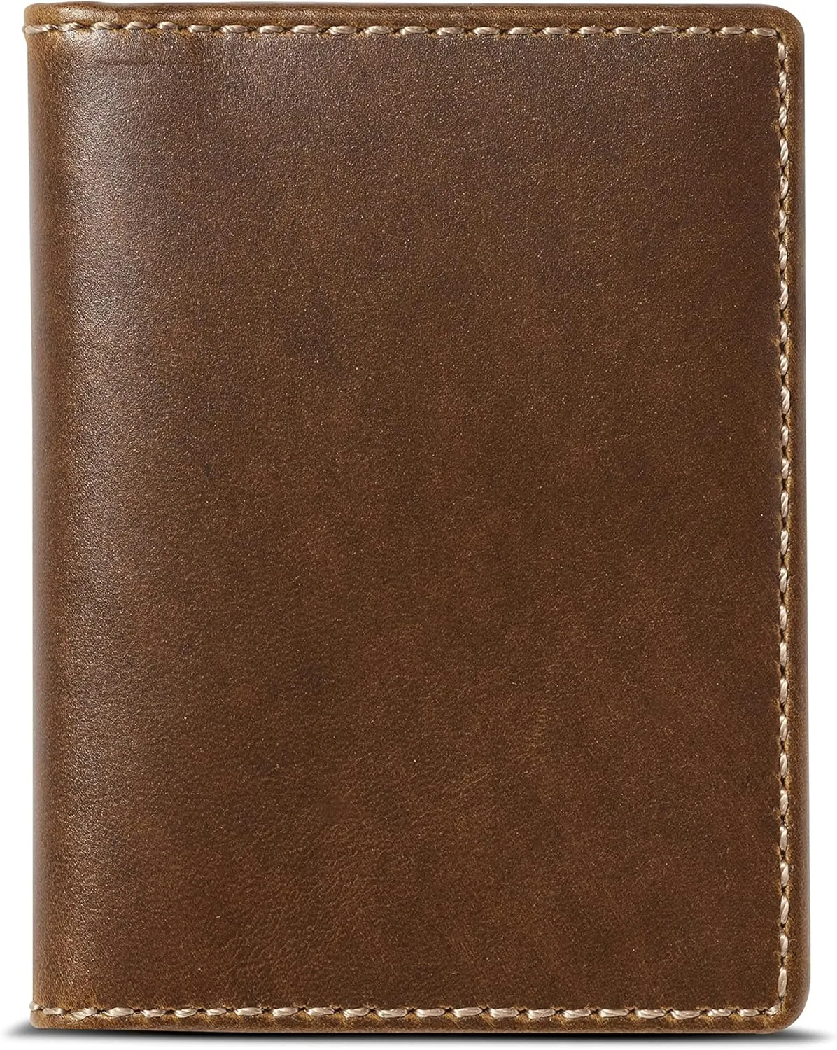 House of Jack Co. Slim Card Wallet for Men, Minimalist Front Pocket, Small Bifold Card Holder, Full Grain Cowhide Leather Wallet, Brown