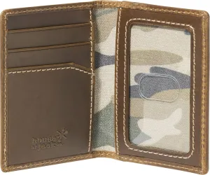 House of Jack Co. Slim Card Wallet for Men, Minimalist Front Pocket, Small Bifold Card Holder, Full Grain Cowhide Leather Wallet, Brown