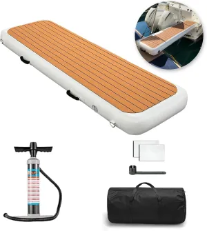 Inflatable Gangway for Boats and Yachts, Durable, Quick - Inflating, Non-Slip Surface, Portable Floating Dock Ramp, Easy Setup for Marine Use