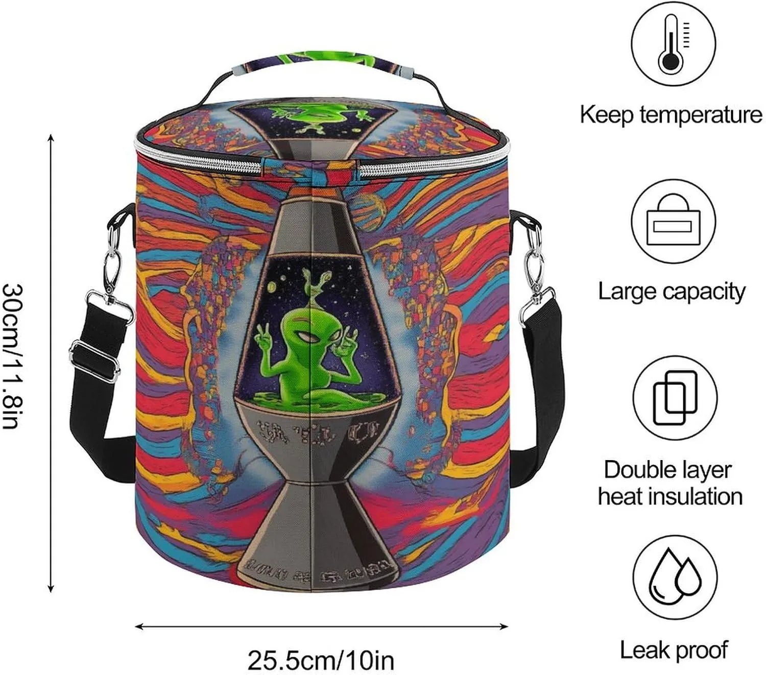 Insulated Cooling Bag with Zipper, Large Capacity Insulated Backpack Cooler for Work