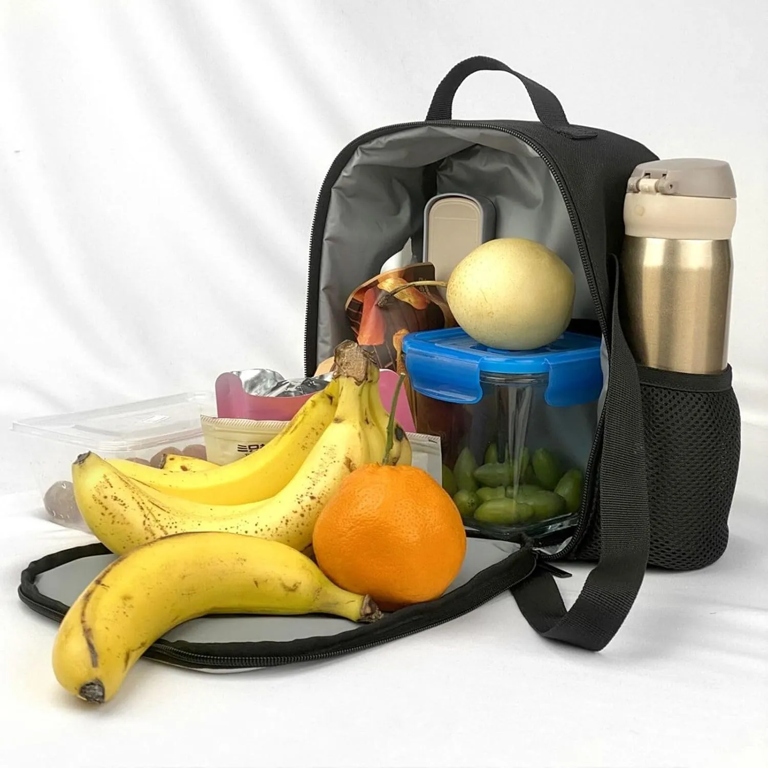 Insulated Lunch Bag Boat at Lake Shore Lunch Box for Women Men Reusable Lunch Tote Bag for Work Picnic Travel