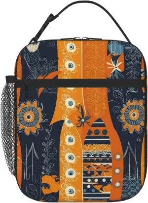 Insulated Lunch Bag for Women Men Complex Color Patterns Lunch Box Reusable Lunch Tote Bag for Work Picnic Travel