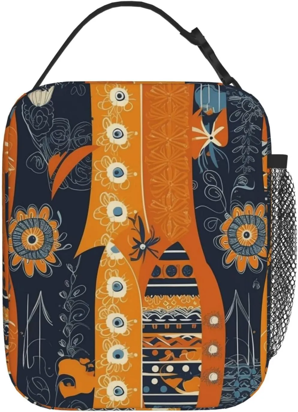 Insulated Lunch Bag for Women Men Complex Color Patterns Lunch Box Reusable Lunch Tote Bag for Work Picnic Travel
