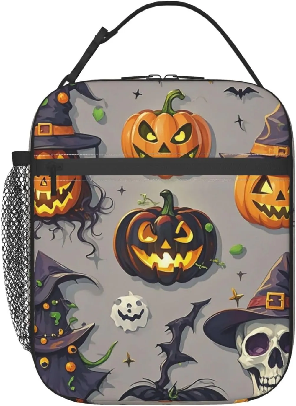 Insulated Lunch Bag for Women Men Portable Reusable Lunch Box Halloween Decorations Lunch Tote Bag for Work Picnic Travel