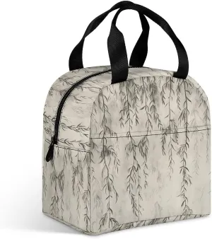 Insulated Lunch Bags Willow Branch Drawing Lunch Bag for Women Men Insulated Lunch Box for Work Picnic Travel