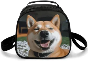 Insulated Lunch Box Shiba Inu Smile Tongue Out Lunch Bag for Women Men Meal Bags for Work Picnic Travel