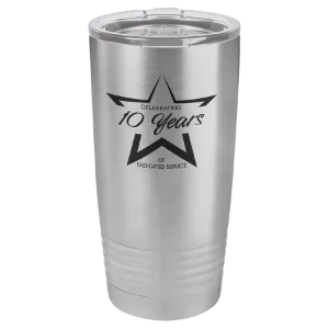 Insulated Tumbler w/Clear Lid 20 oz Polar Camel Brand