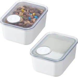 InterDesign iDesign Small Airtight Kitchen Canister with Removable Pour Cap - Set of 2 - White