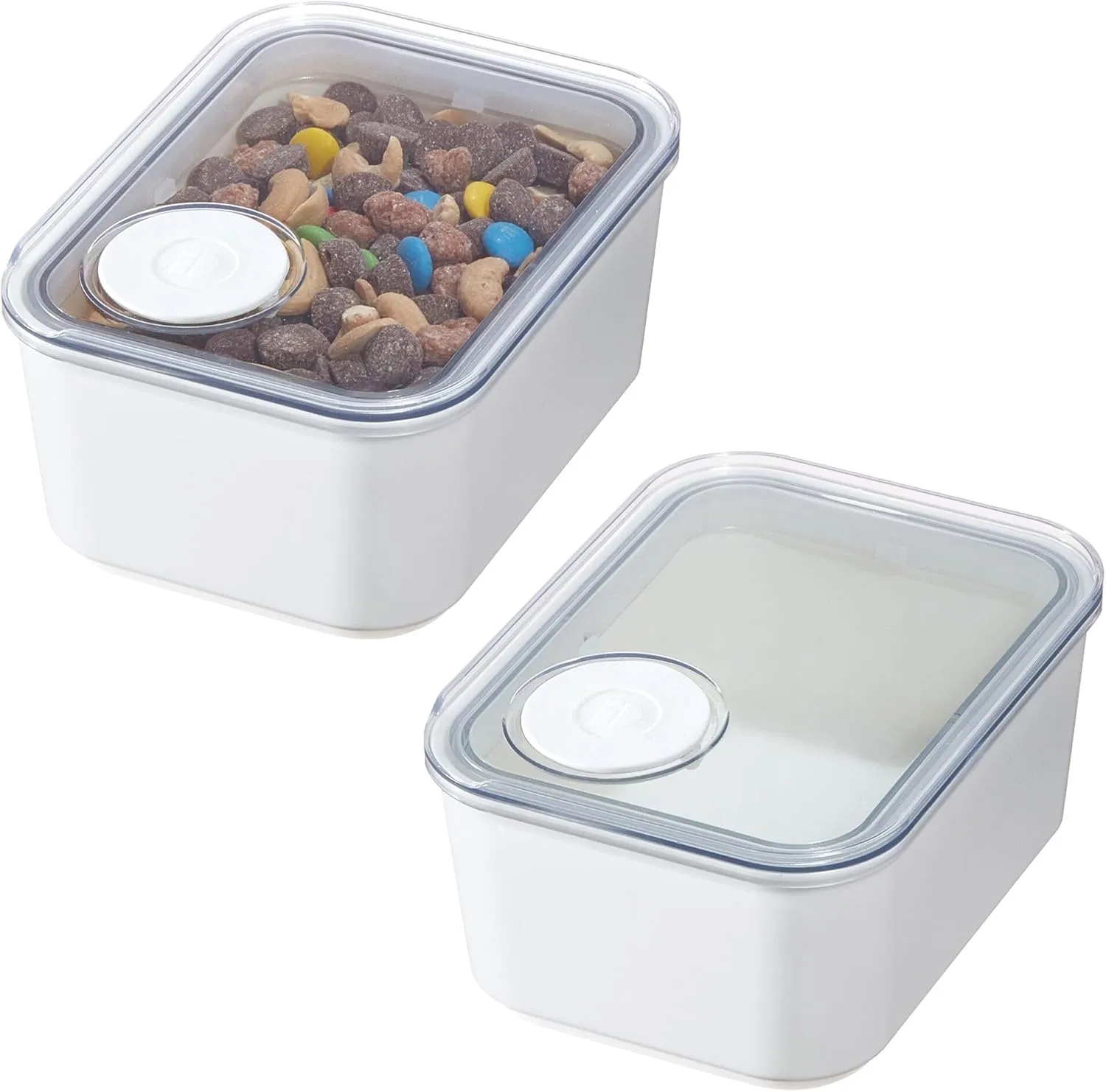 InterDesign iDesign Small Airtight Kitchen Canister with Removable Pour Cap - Set of 2 - White