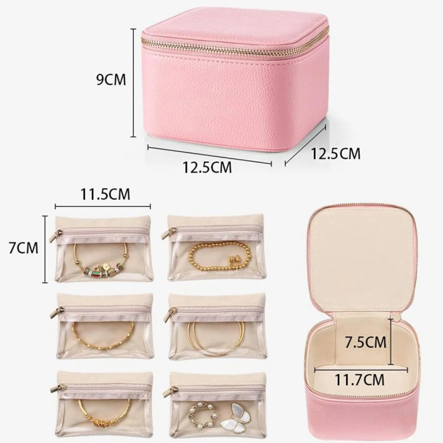 Internet Famous Jewelry Box, Convenient Travel Packaging Bag, Jewelry Storage Box, Earrings, Earrings, Jewelry Box