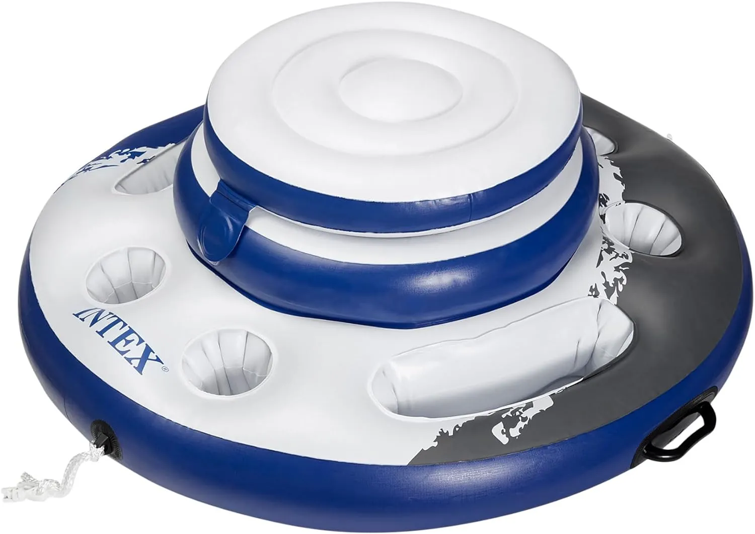 INTEX 56822EP Mega Chill Inflatable Cooler: Removable Ice Chest – 5 Built-in Cup Holders – 2 Durable Handles – Easy-To-Use Connectors – River Run Compatability