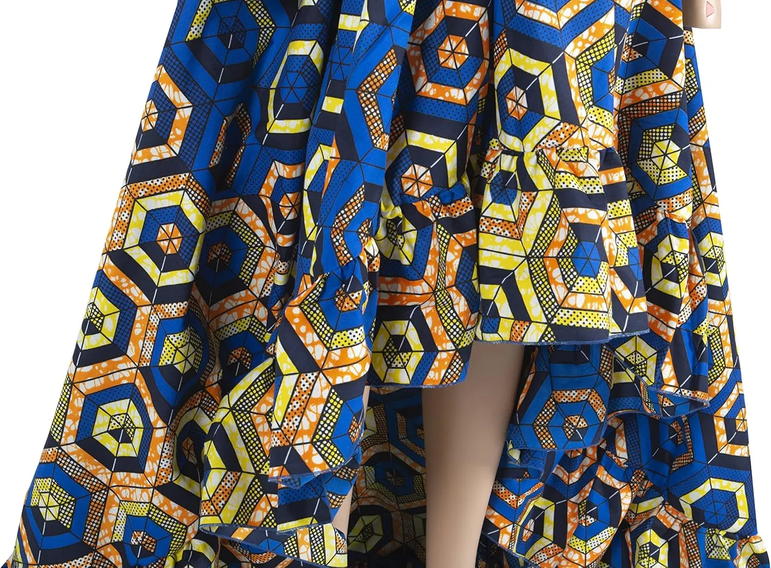 iooiooi African Dresses for Women Party Robe Plus Size Print Dashiki Dinner Dress