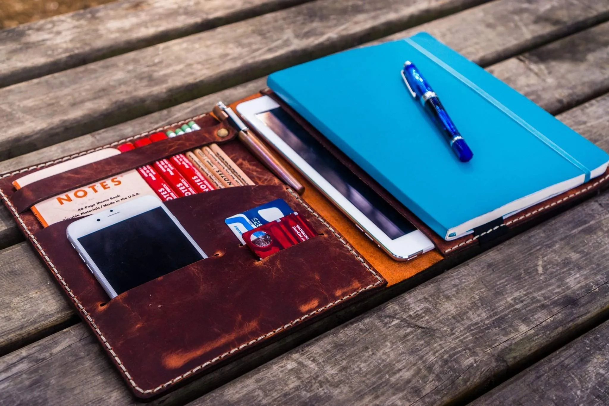 iPad Air/Pro & Extra Large Moleskine Cover - Crazy Horse Orange