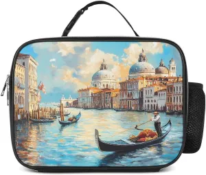 Italian Architecture Venice Lunch Bag for Men Women Reusable Lunchbox for Adult Small Insulated Bento Box Tote Bags