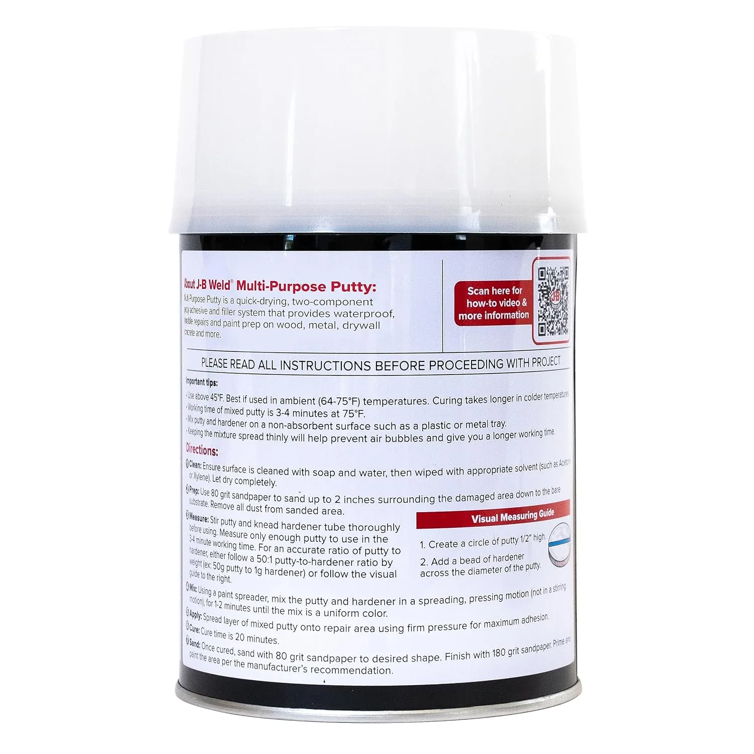 J-B Weld Multi-Purpose Putty - Quart - Home Exterior & Interior