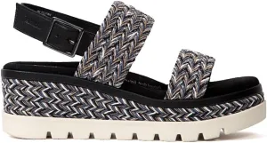 Jambu Womens Destiny Braided Sling Back Casual Sandals Casual Mid Heel 2-3" - Black