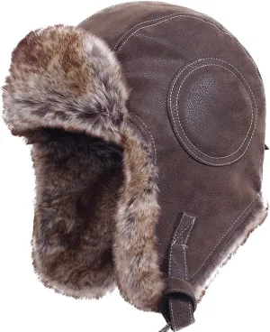 Janey&Rubbins Cold Weather Winter Gear Russian Ushanka Cossack Trooper Hat Trapper Hunter Headwear Pilot Aviator Cap