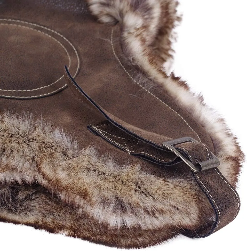 Janey&Rubbins Cold Weather Winter Gear Russian Ushanka Cossack Trooper Hat Trapper Hunter Headwear Pilot Aviator Cap