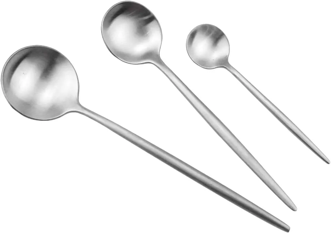 JASHII Luxury Flatware, Silverware Sets, 24-pieces Elegant Cute 18/10 Stainless Steel Silverware Set for Eating Home Kitchen Hotel Restaurant, Service Sets for 4 People, Dishwasher Safe