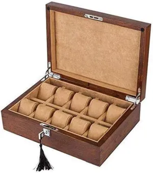 Jewelry Box - Solid Wood Watch Box Mechanical Watch Display Collection Storage Box With Lock