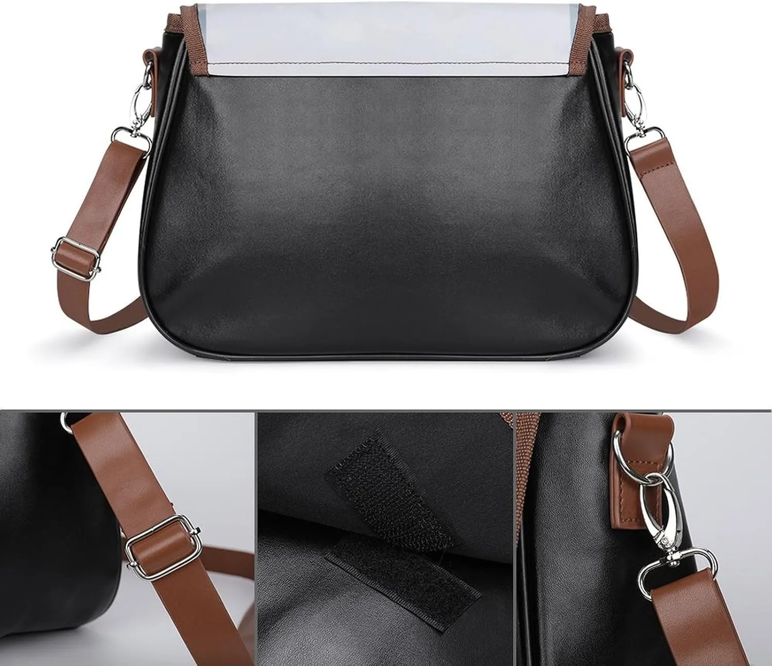 John Leather Shoulder Bag with Detachable Shoulder Strap Versatile for Daily Use