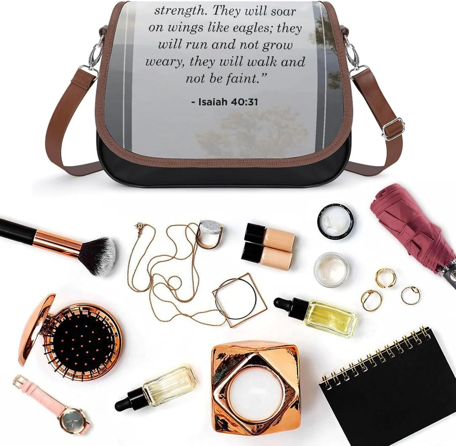 John Leather Shoulder Bag with Detachable Shoulder Strap Versatile for Daily Use