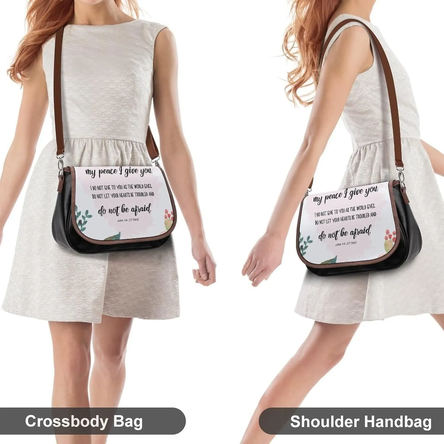 John Leather Shoulder Bag with Detachable Shoulder Strap Versatile for Daily Use