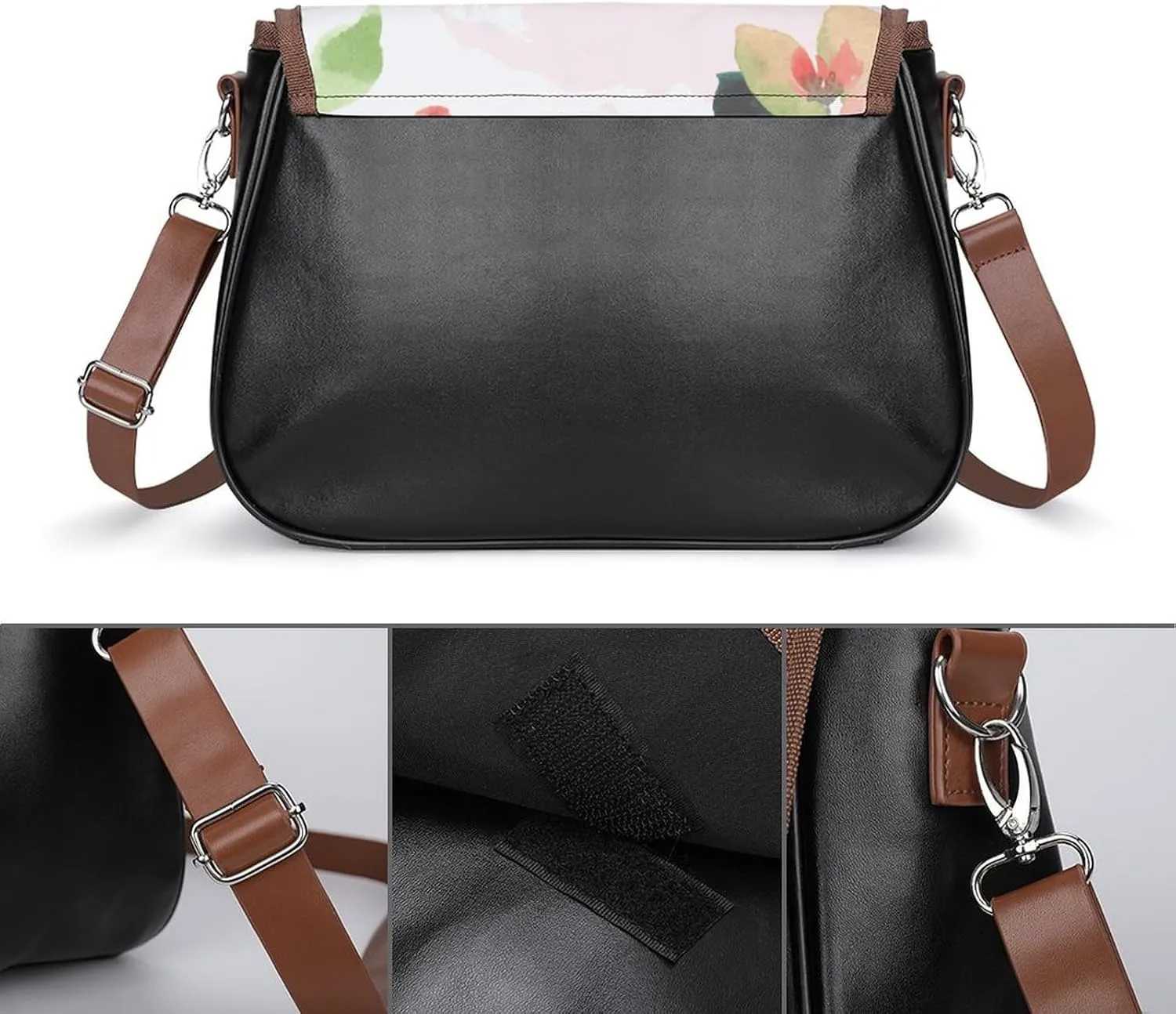 John Leather Shoulder Bag with Detachable Shoulder Strap Versatile for Daily Use
