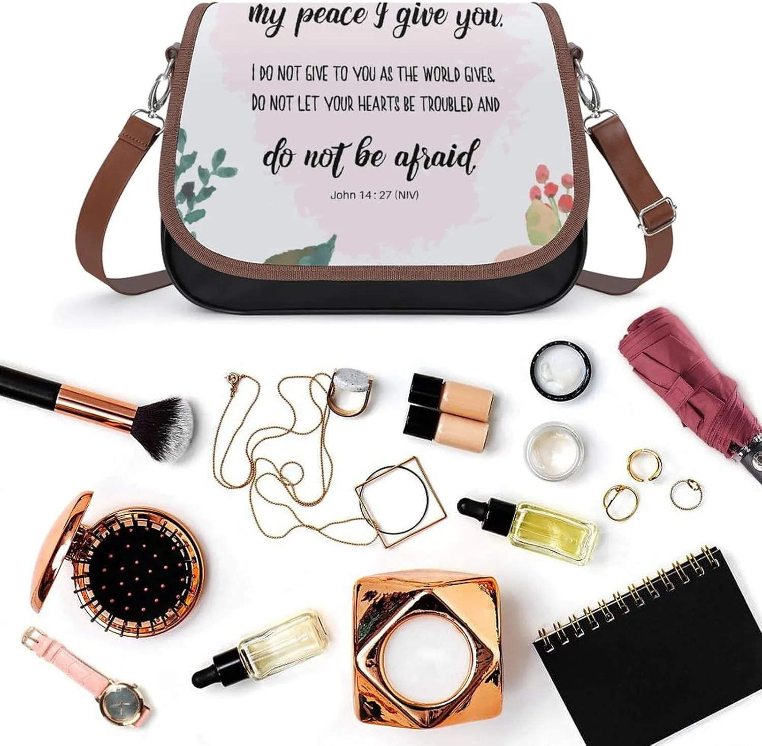 John Leather Shoulder Bag with Detachable Shoulder Strap Versatile for Daily Use