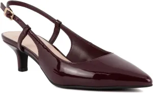 Jones New York Womens Charla Patent Pointed Toe Kitten Heels