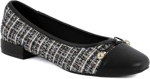 Jones New York Womens Marios Bow Knit Ballet Flats